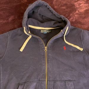 Mens Polo zip-up hoodie